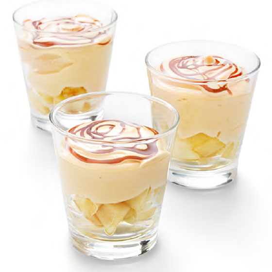 Helado de manzana y caramelo